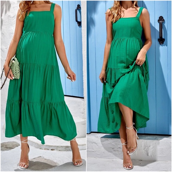 Maternity Cami Maxi Minimalist dress - Picture 2 of 8